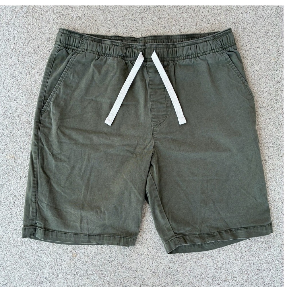 Goodfellow & Co Mens Small Shorts - Olive Green Elastic Waist Casual Front